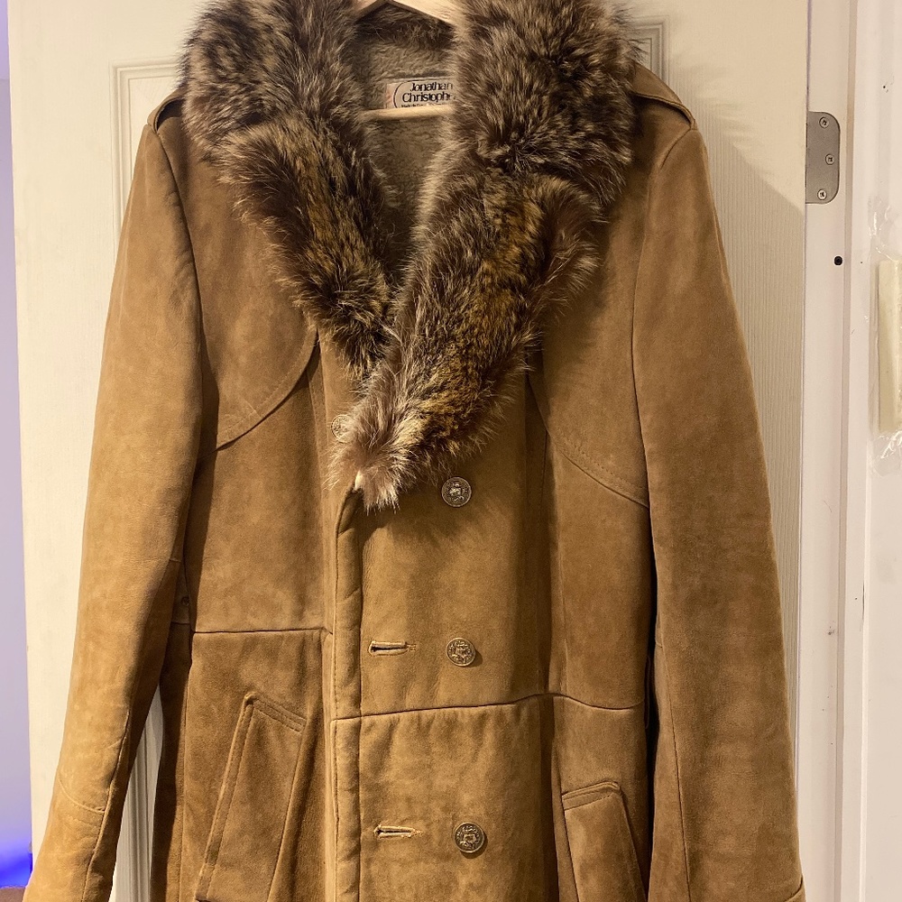 Fur suede coat